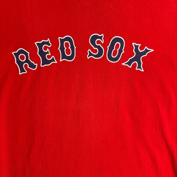 Vintage Y2K MLB Boston Red Short Short Sleeve T-Shirt Size Medium #20 Youkilis - Picture 2 of 7